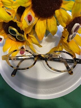 Ralph Lauren Tortoiseshell Oval glasses- Brown/Yellow Tones